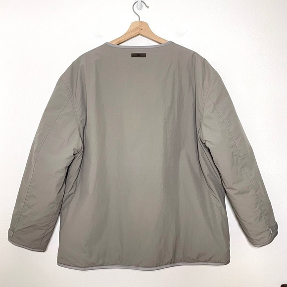 NWT Richie Le Nylon Half Zip Puffy Jacket Chalk Taupe Grey XL - Picture 4 of 12